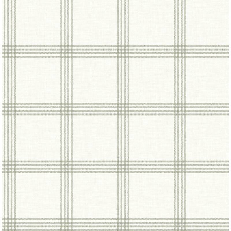 Chesapeake Twain Green Plaid Wallpaper