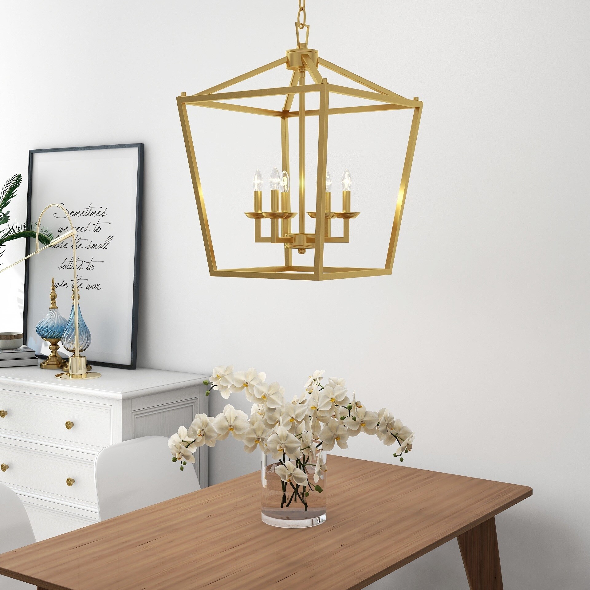 6 Light Single Bulb Lantern Geometric Pendant for Kitchen Bed Bath Beyond 35164165