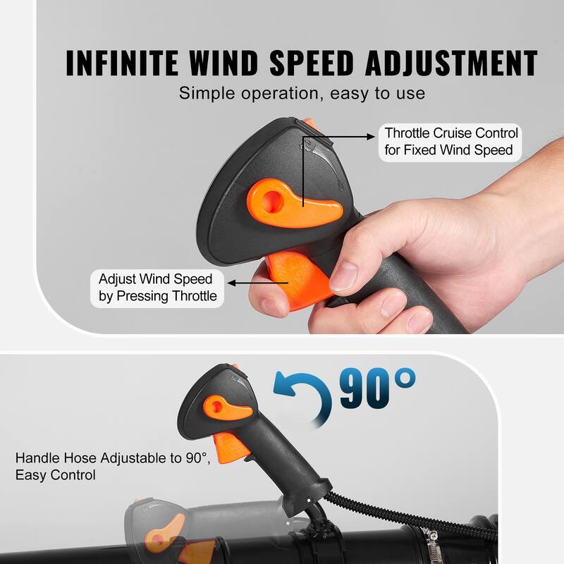 Backpack Leaf Blower, Gas Leaf Blower, Ideal for Lawn Care, Leaf Cleaning, and Snow Removal