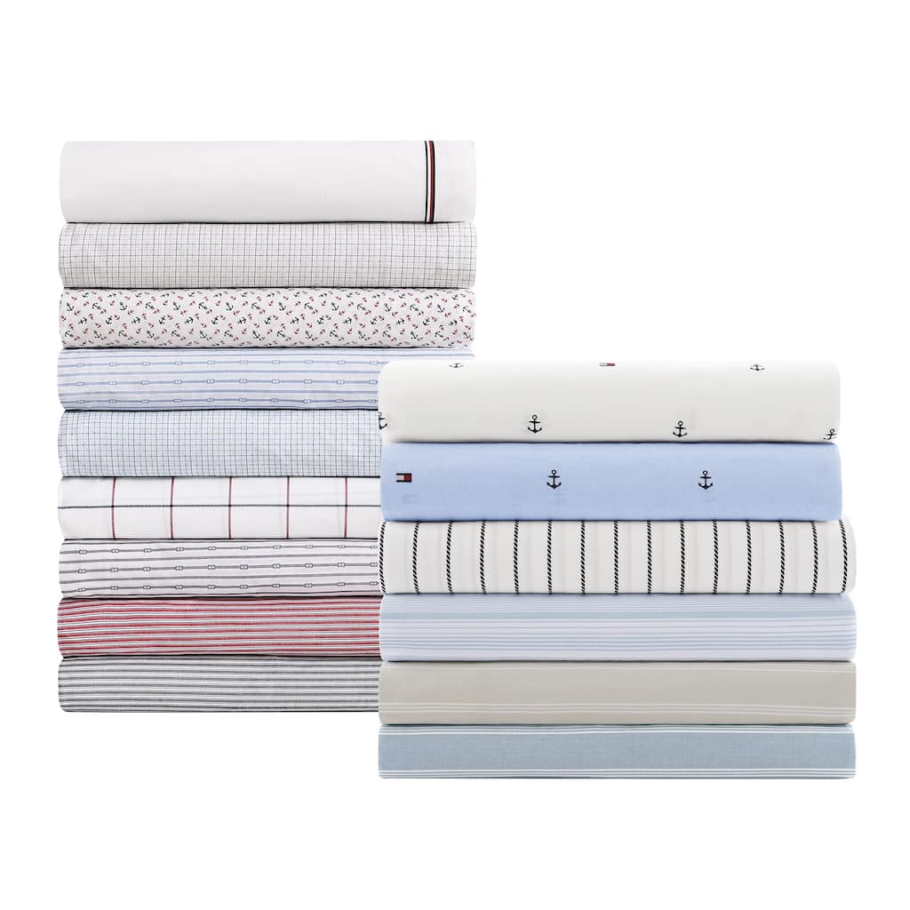 Tommy Hilfiger Printed Cotton Percale Sheet Set