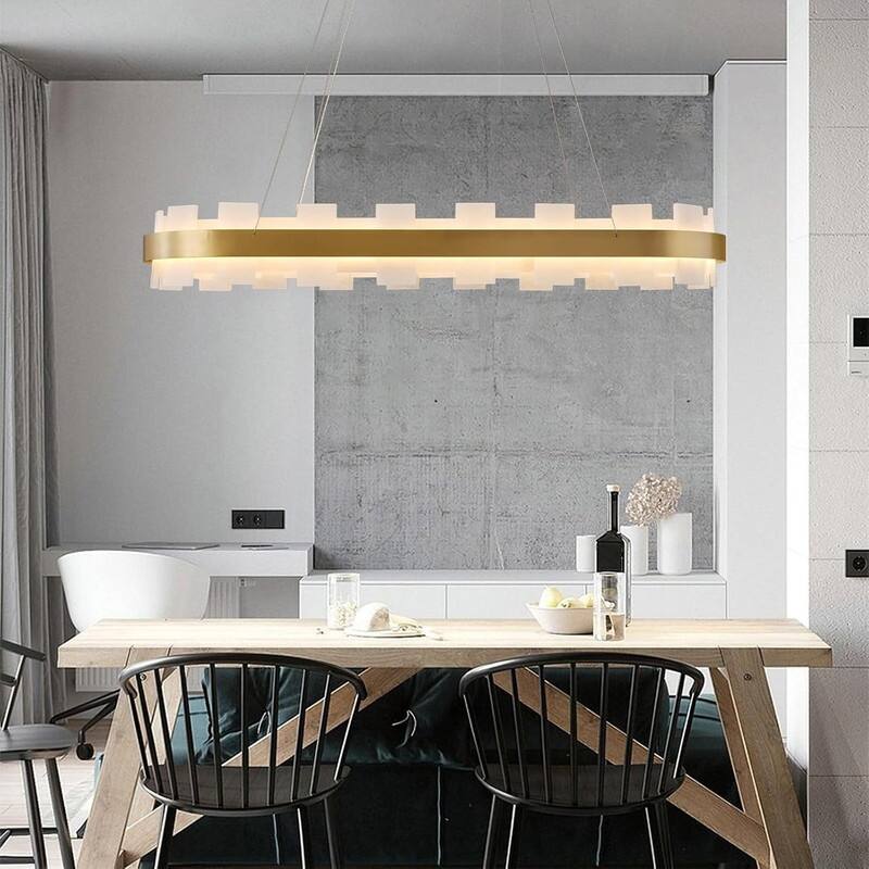 Light luxury marble ring pendant lamp