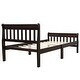 preview thumbnail 6 of 7, Twin Size Wooden Platform Bed with Hollow Headboard/Wood Slat Support/Footboard
