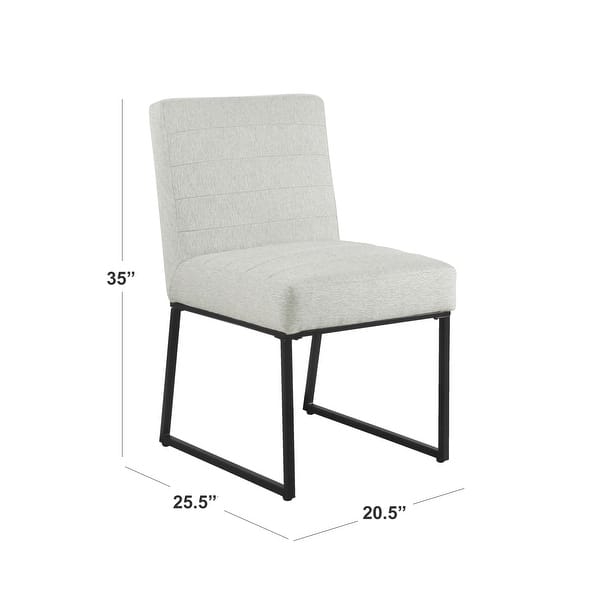 HomePop Channeled Upholstery Dining Chair on metal frame Single Pack