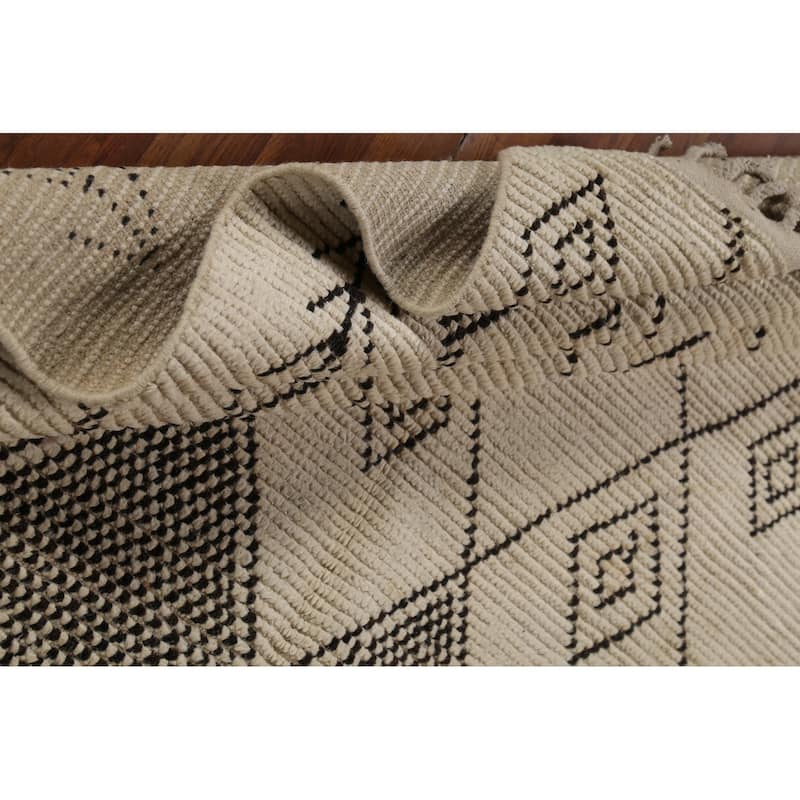 Trellis Moroccan Oriental Area Rug Handmade Wool Carpet - 5'6"x 9'8"