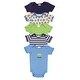 preview thumbnail 2 of 0, Luvable Friends Baby Boy Cotton Bodysuits 5pk, Monster 0-3 Months - Monster
