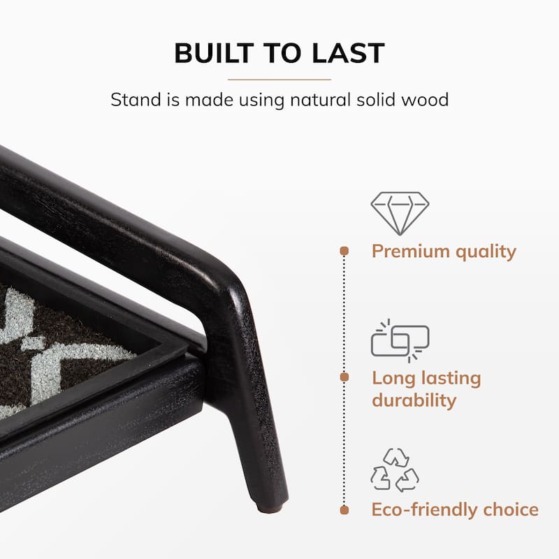 Jani Single-Tier Black Stand 3-Pair Rubber Boot Tray