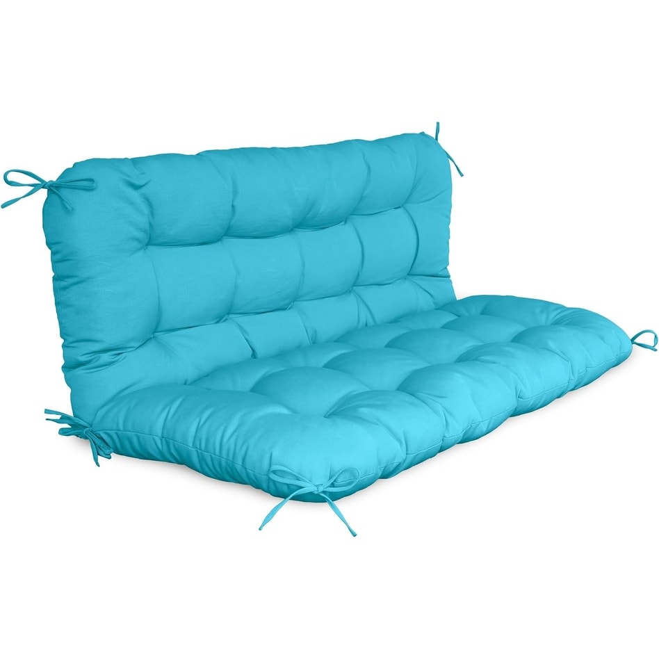 WINSOON 48x40x4 Inch Porch Swing Cushion, Outdoor Swing Bench Cushion with Backrest, Waterproof Bench Cushion