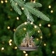 preview thumbnail 1 of 4, Deer Family in Snow Glass Globe Christmas Ornament - 4.75"