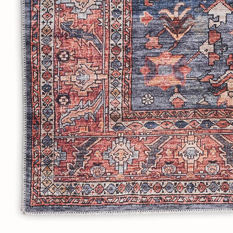 Brilliance Machine Washable Persian Floral Area Rug