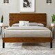 preview thumbnail 3 of 8, Full Platform Bed with Elegant Wood Finish, No Box Spring Needed