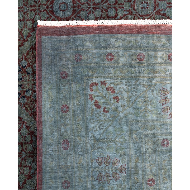 Overdyed One-of-a-Kind Hand-Knotted Area Rug - Gray - 12' 2" x 17' 4"