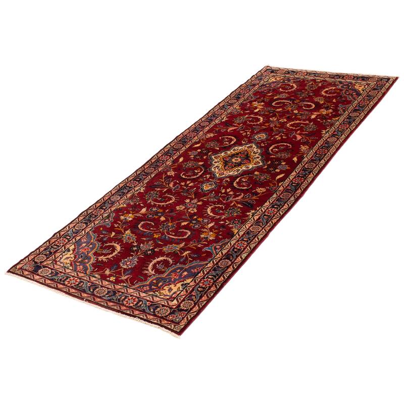 ECARPETGALLERY Hand-knotted Anatolian Vintage Red Wool Rug - 3'11 x 10'7