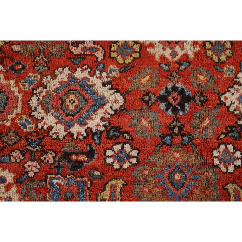 Pre-1900 Antique Sultanabad Large Rug Hand-Knotted Wool Carpet - 10'5"x 13'11"