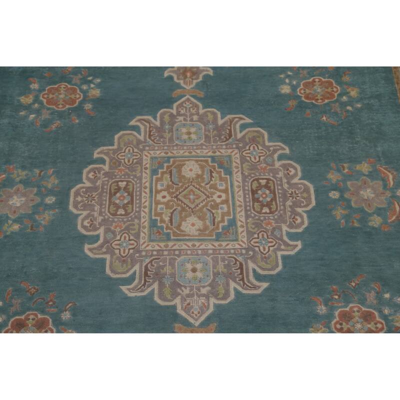 Over-Dyed Tabriz Persian Antique Area Rug Handmade Wool Carpet - 9'11"x 13'1"