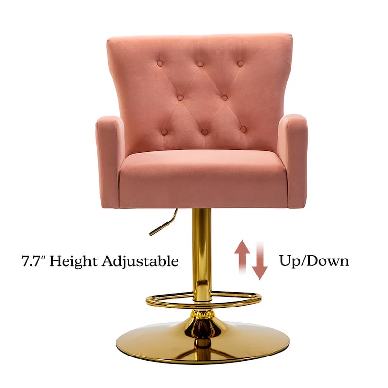 Loreto Modern Tufted Velvet Swivel chair with Adjustable Height by HULALA HOME
