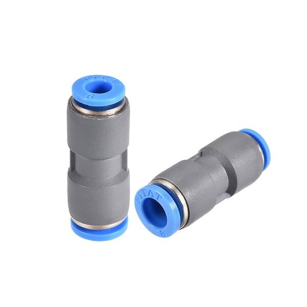 8Female Straight Pneumatic Connector Connect Pipe Fitting Silver Tone 10pcs Push to Connect Tube Mount Adapter 8mm Tube OD x G1 