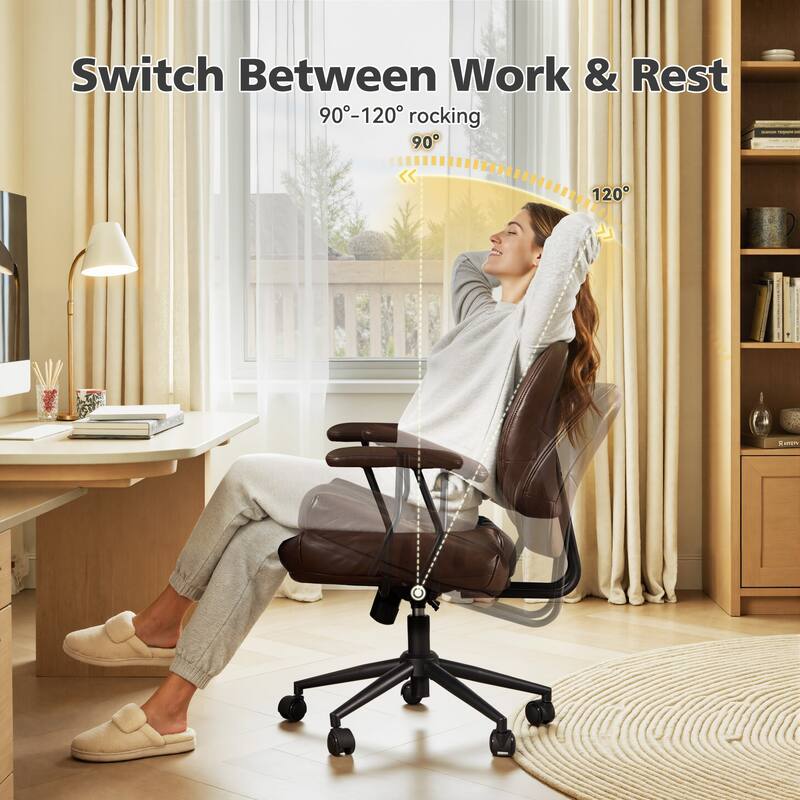 HOOOWOOO Modern Office Chair Adjustable Swivel Task Chair