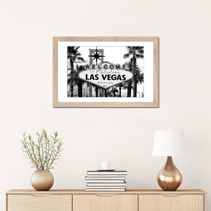 iCanvas "Black Nevada Series - Welcome To Fabulous Las Vegas" by Philippe Hugonnard PFA