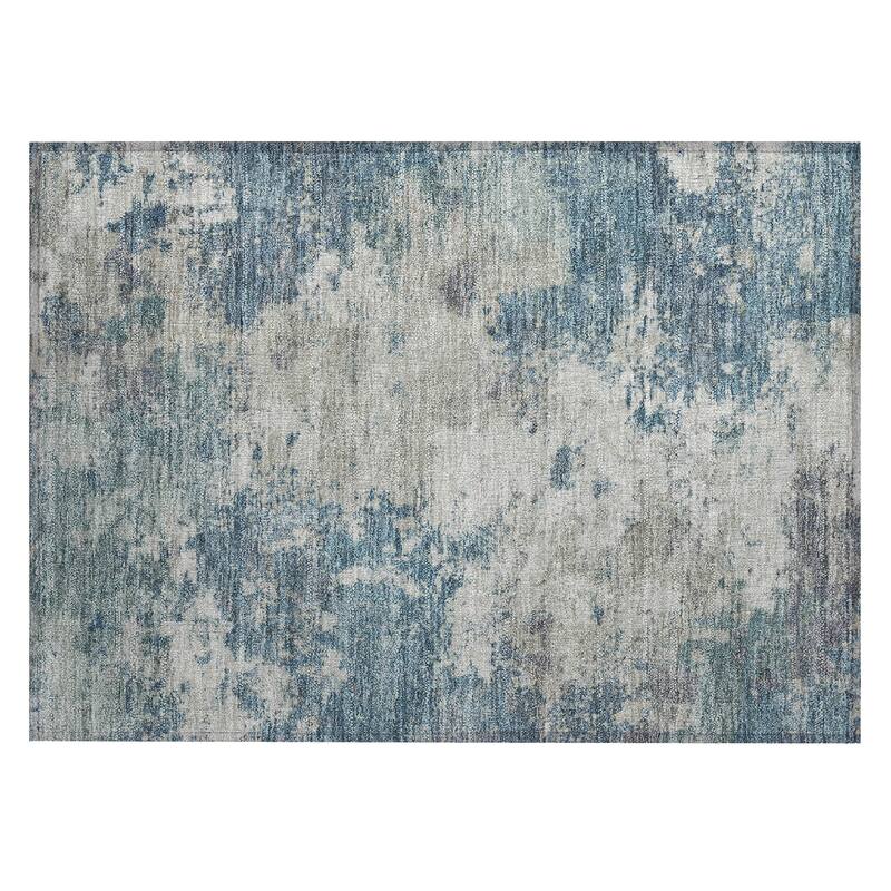 Machine Washable Indoor/ Outdoor Casual Contemporary Chantille Rug