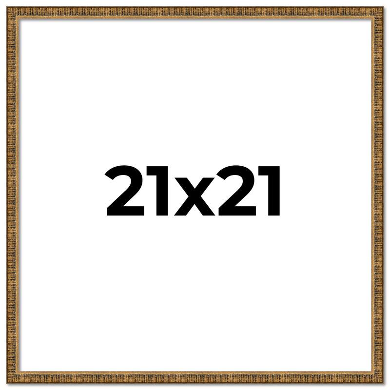 21x21 Frame Gold Solid Wood Picture Frame Includes UV Acrylic