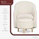 preview thumbnail 4 of 6, Evolur Luna Swivel Chair and Ottoman with 360° Swivel Motion
