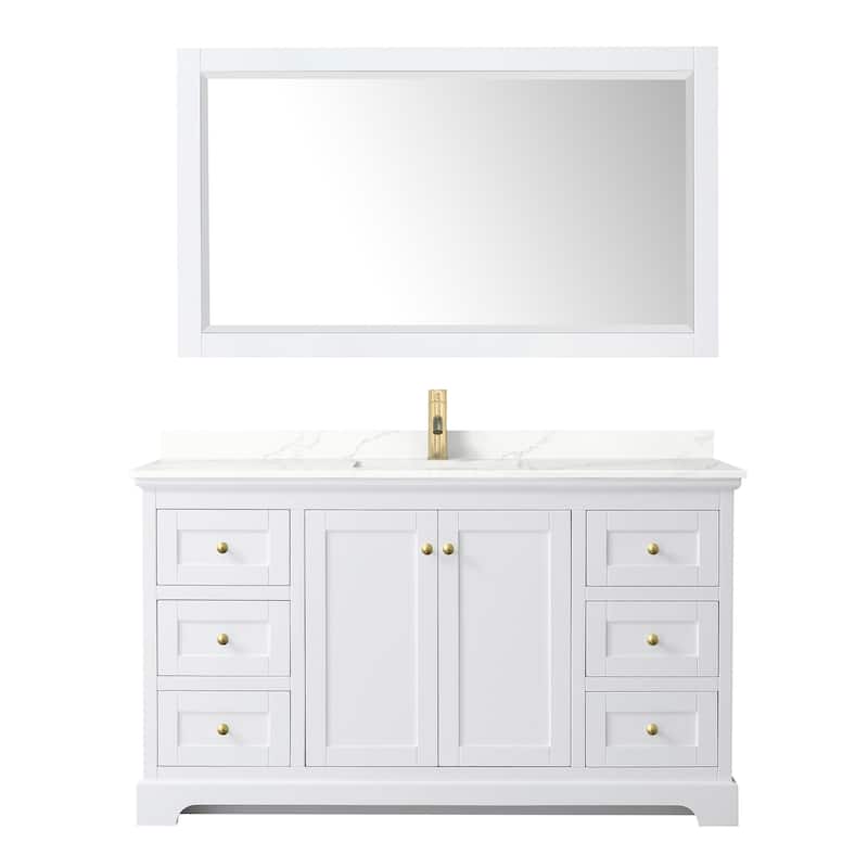 Wyndham Collection WCV232360S-QTZ-UNSM58 Avery 60" Free Standing