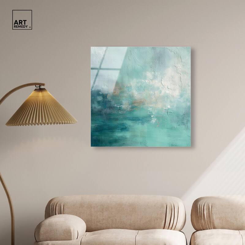 Green Blue I Acrylic by Art Remedy, Ready to Hang