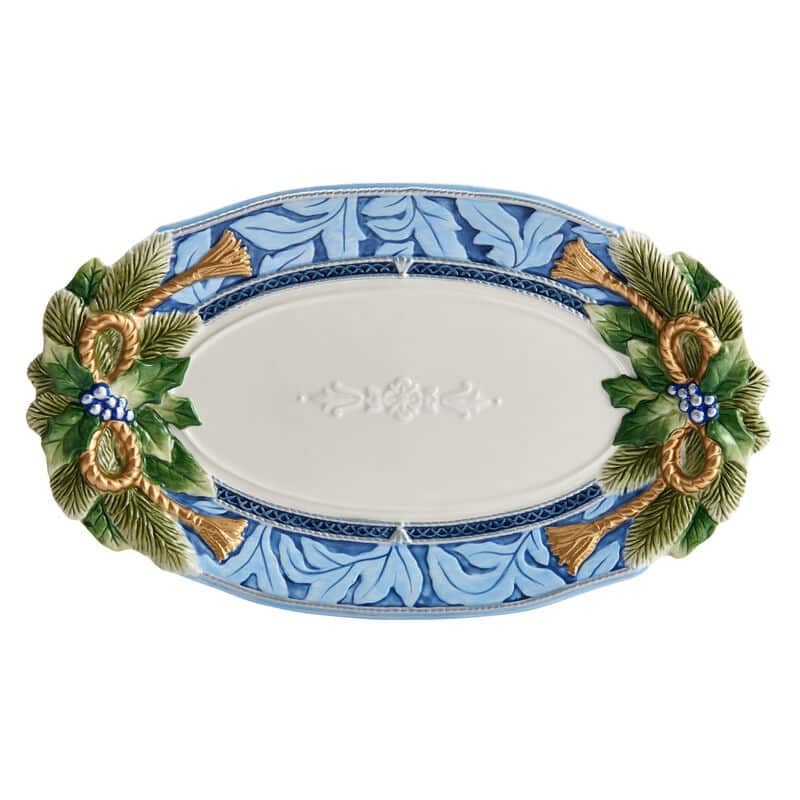 Fitz and Floyd Holiday Home Large Platter - 17" x 10.25"