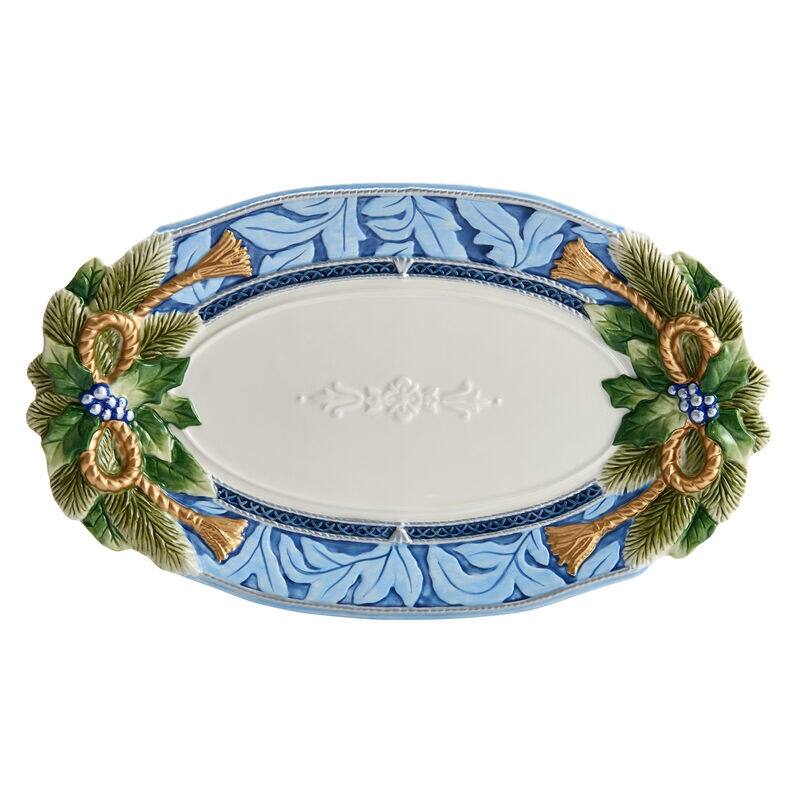 Fitz and Floyd Holiday Home Large Platter - 17" x 10.25"