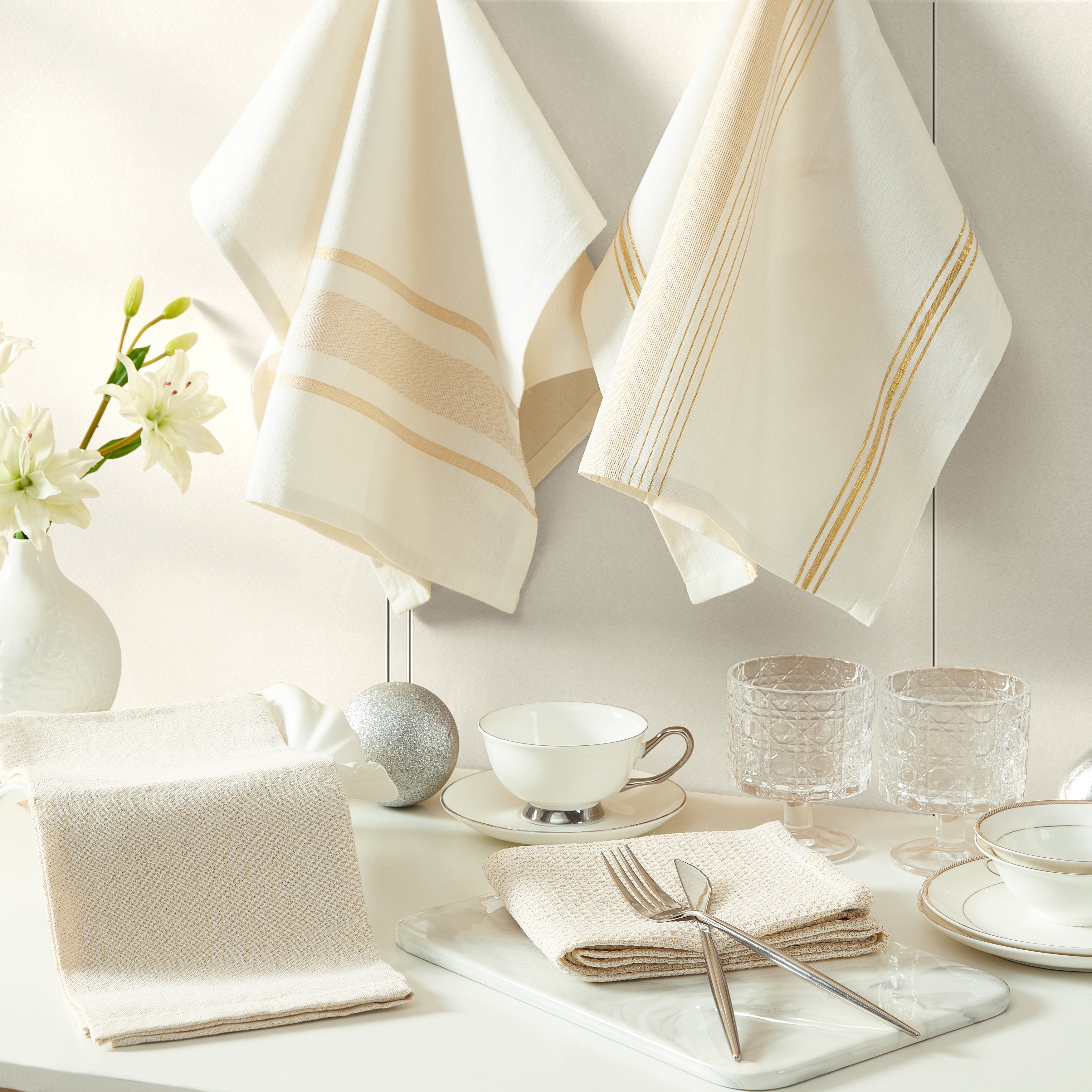 Solace 4 Pack Cotton Kitchen Towels
