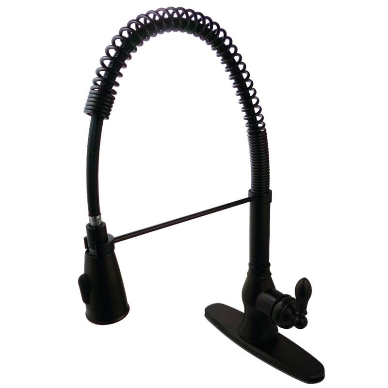 Kingston Brass American Classic Single-Handle Pre-Rinse Kitchen Faucet - Oil Rubbed Bronze