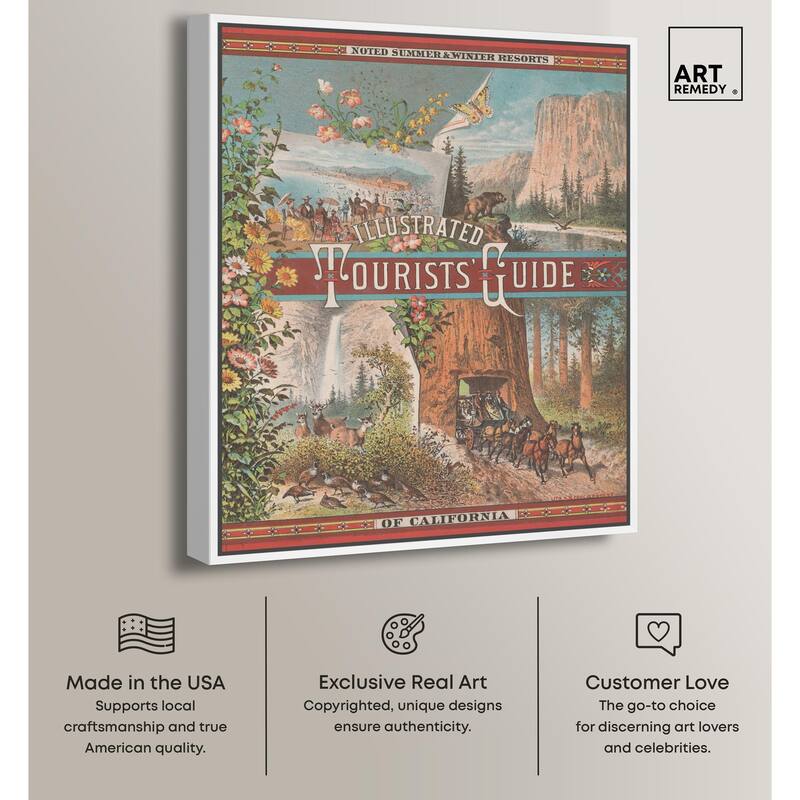 Tourists' Guide to California Canvas by Art Remedy