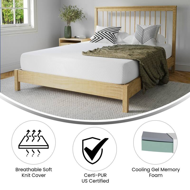 Memory Foam Mattress in a Box Infused with Charcoal & Green Tea