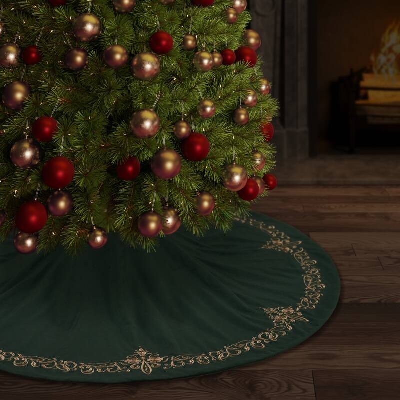 J. Queen New York Noelle Christmas Tree Skirt - Evergreen