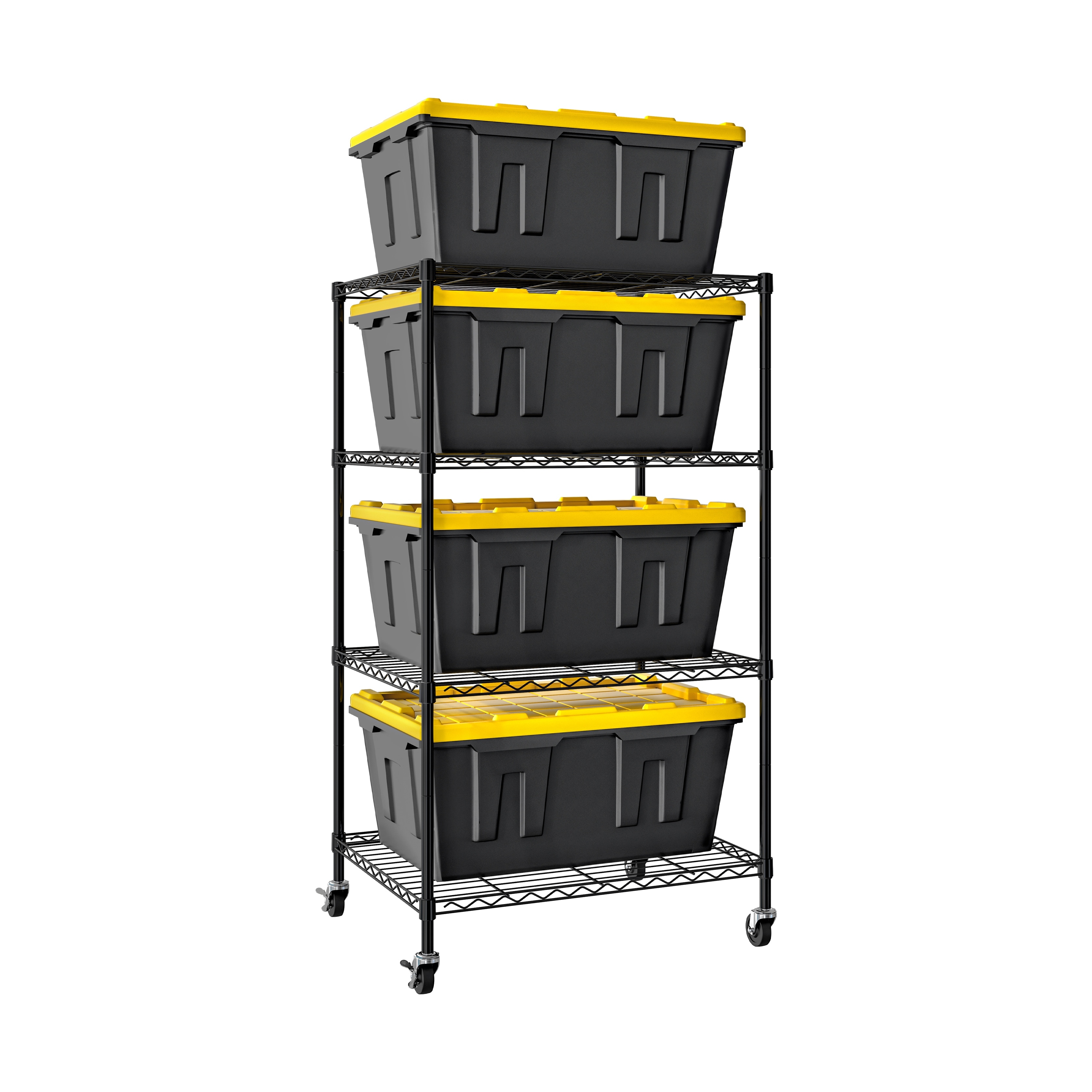Seville Classics UltraDurable® 4-Tier NSF-Certified Steel Tote