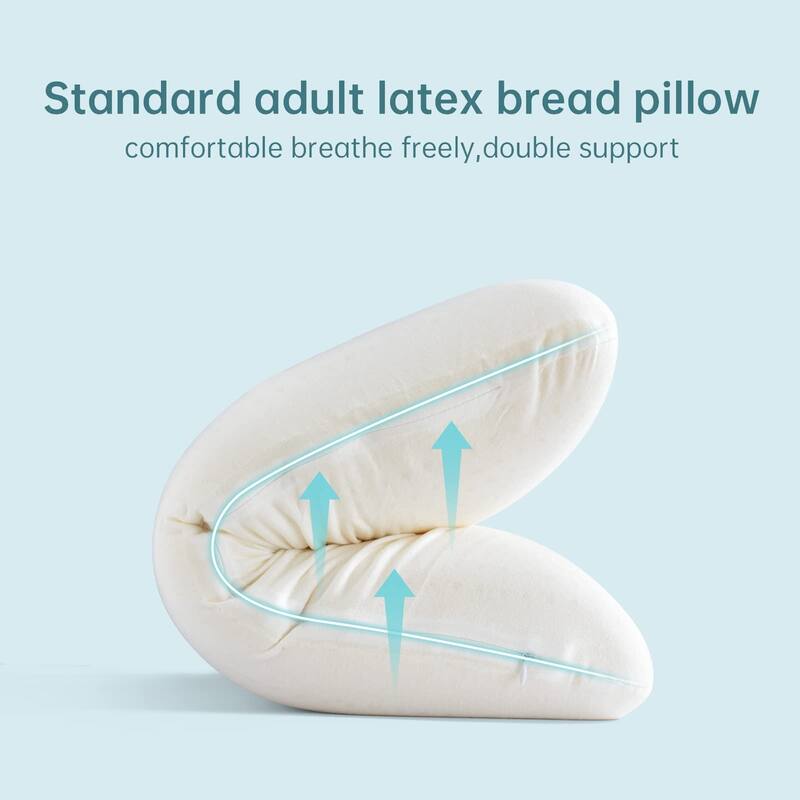 100 Talalay Latex Pillow, Natural Latex Sleeping Bed Pillow Luxury Soft King Size Pillow for