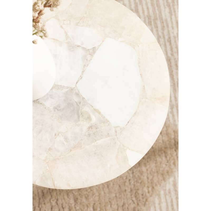 Kate and Laurel Engles Adjustable Marble Table and Plant Stand