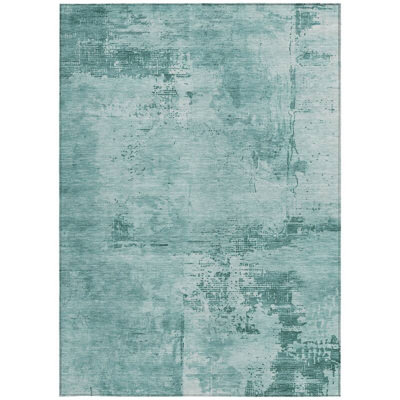 HomeRoots Abstract Transitional Rectangle Outdoor Rug