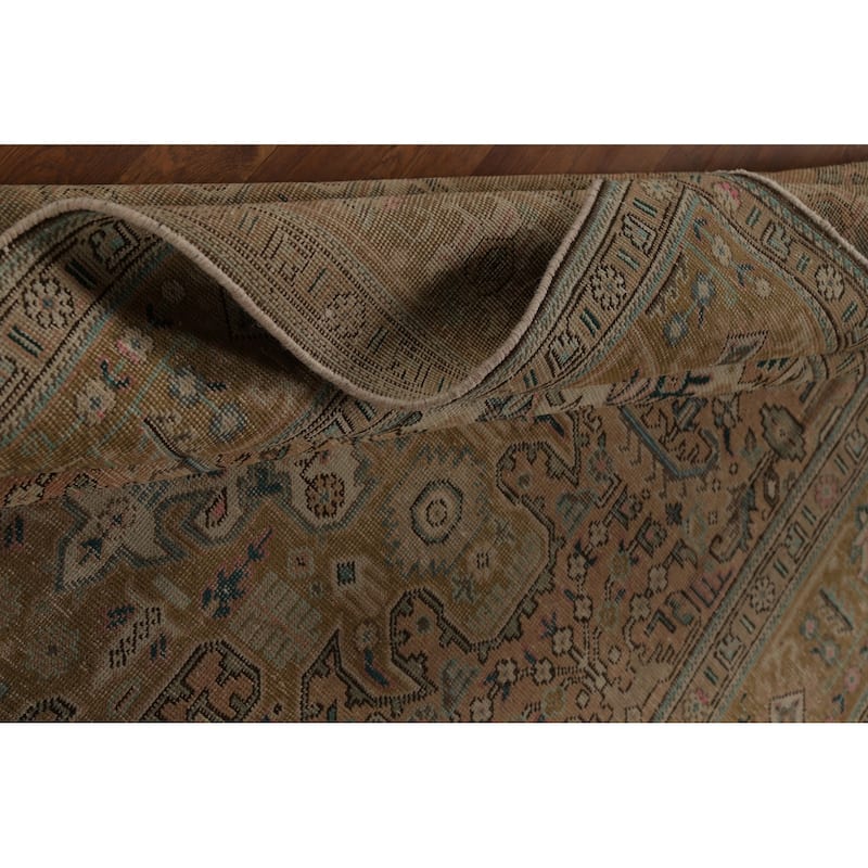 Geometric Tabriz Persian Area Rug Handmade Wool Carpet - 6'5" x 9'7"