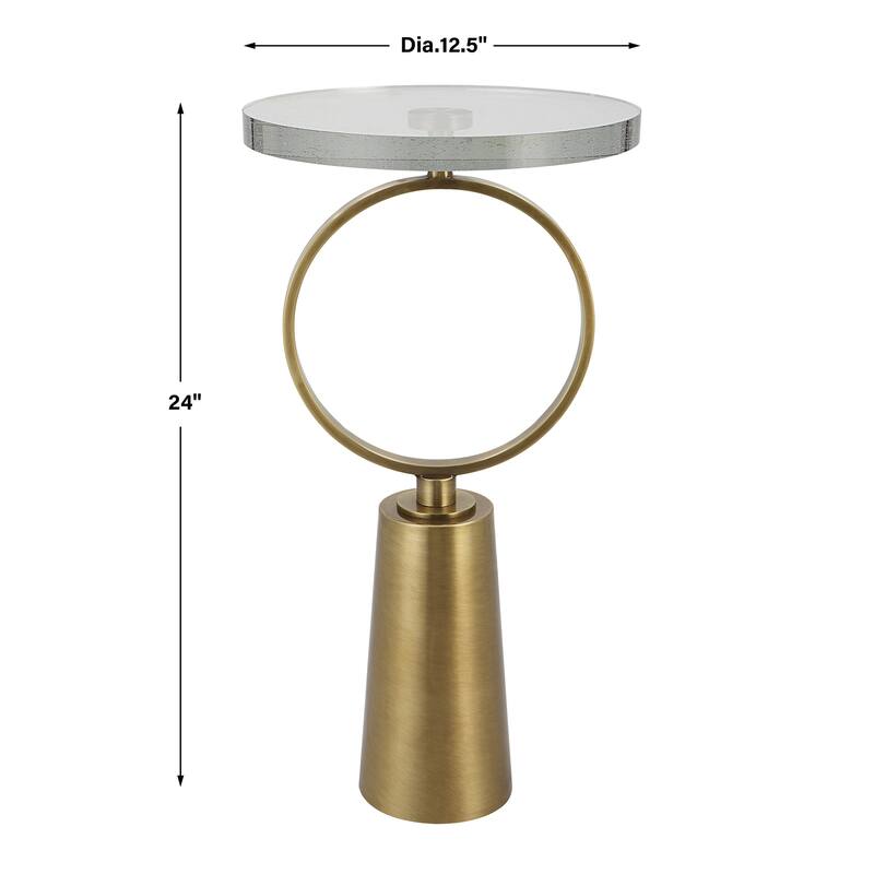 Uttermost Ringlet Brass Accent Table