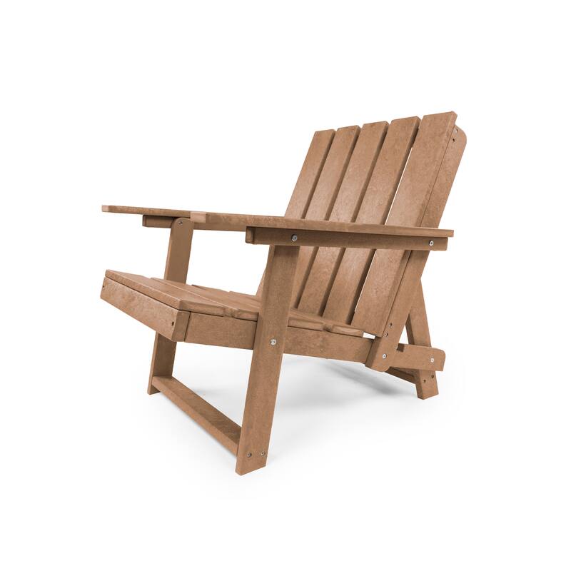 Amalfi Fully Assembled All-Weather HDPE Outdoor Folding Modern Adirondack Chair
