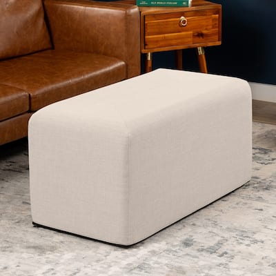 Jaxx Monroe Square Foam Ottoman with Stain Resistant Performance Fabric