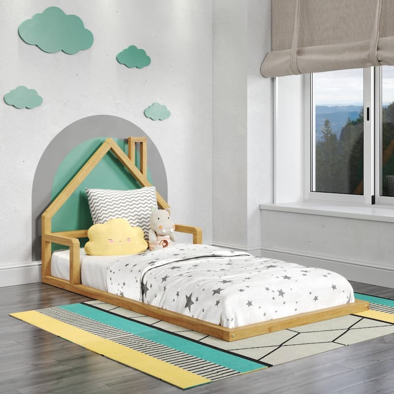 P'kolino Casita House Twin Floor Bed