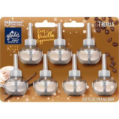Glade PlugIns Refills Air Freshener, Cozy Vanilla Cappuccino, 4.69 Fl Oz, 7 Count
