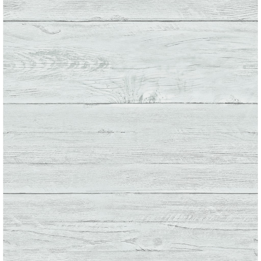 A-Street Prints Aqua White Washed Boards Wallpaper