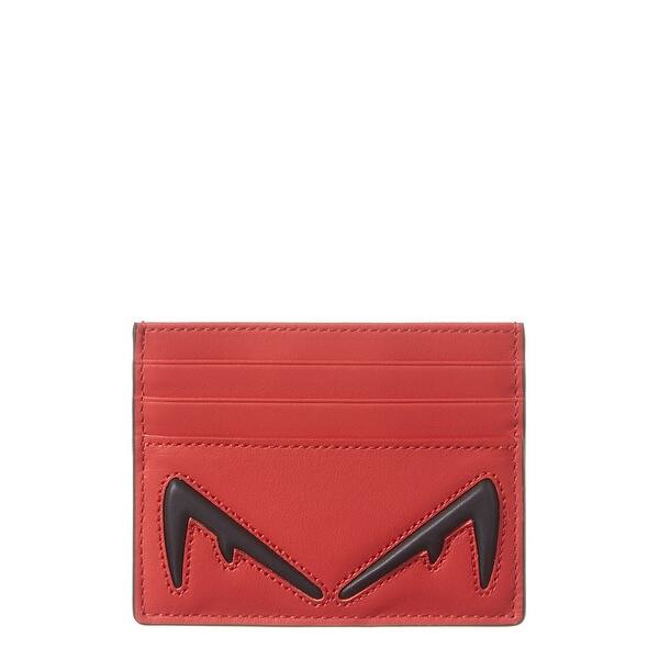 Shop Fendi Diabolic Eyes Motif Leather Card Case Nosize On Sale Overstock 30021363