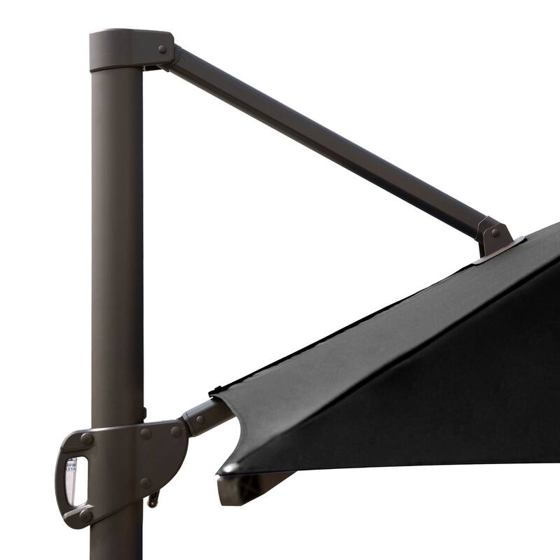 VredHom Outdoor Patio Offset Umbrella 360 Degree Rotation with Base