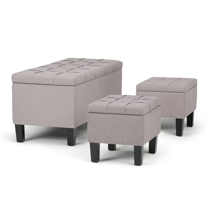 WYNDENHALL Lancaster 44 inch Wide Contemporary Rectangle Storage Ottoman