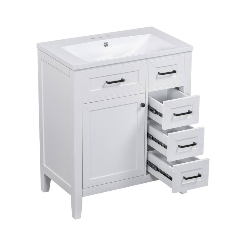 GDFStudio - Nathan Refined Full-Size Bathroom Vanity with Structured Storage
