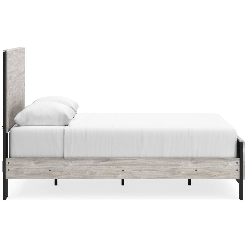 Signature Design by Ashley Vessalli Gray/Black Panel Bed with Extensions